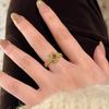 Light Luxury Purple Dazzling Rings for Women Inlaid Amethyst Exquisite Retro Palace Style Texture Ring Fine Zircon