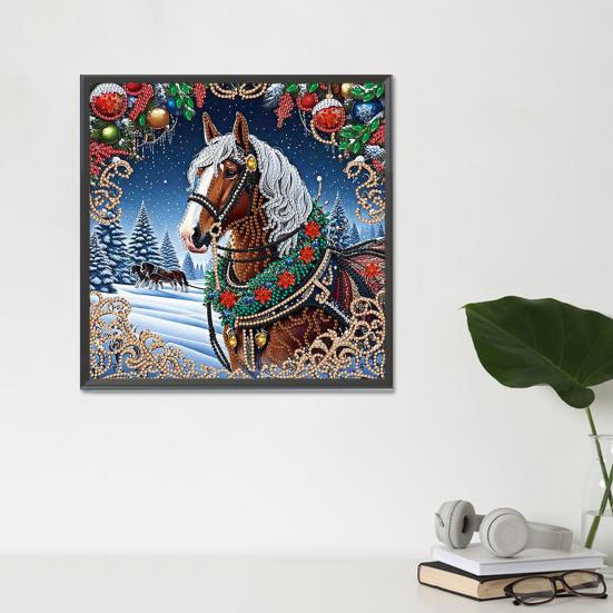 Kit Pittura Strass Tela Impermeabile Forma Irregolare Kit Arte Strass Fai da Te Attività Pittorica Terapeutica per Adulti Decorazione Casa Regalo 30x30cm