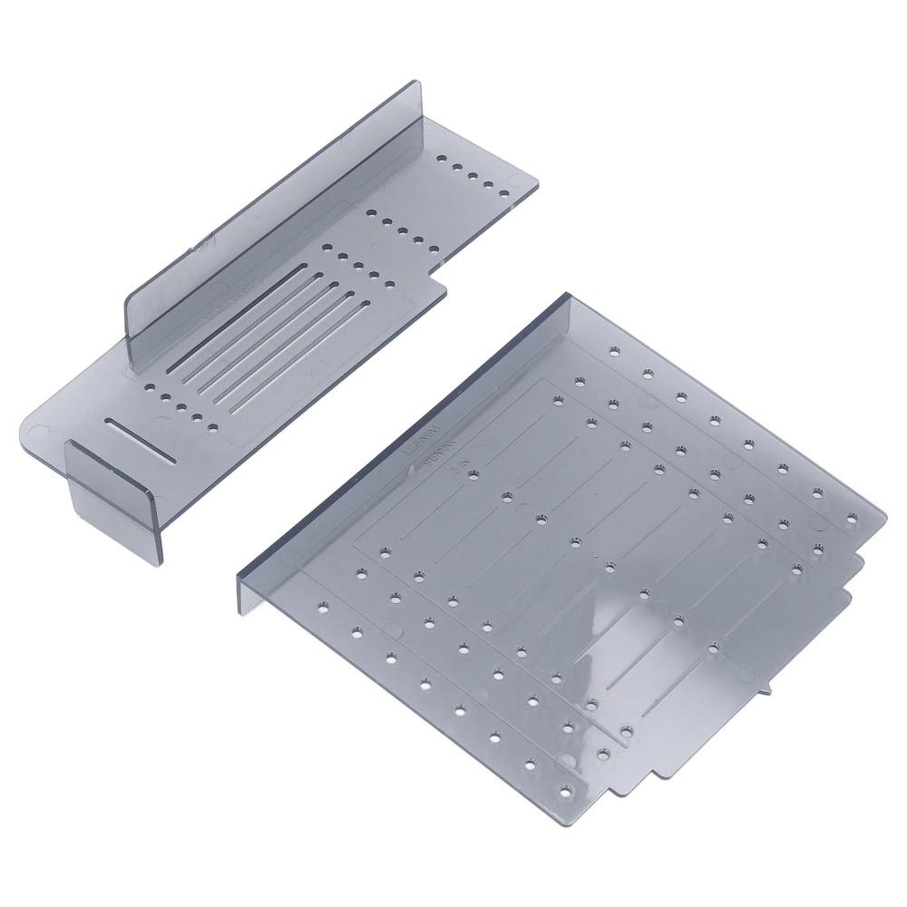 2pcs Plastic Material Cabinet Pull Drill Template Silver Drill Guide Door Drawer Pull Template Drill Mounting Template