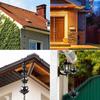 Oak Leaf Rain Chain with Adapter,  Adjustable Lotus Rain Catcher Chain for Gutters Outside Downspout, for Divert Water and Home Display, Black