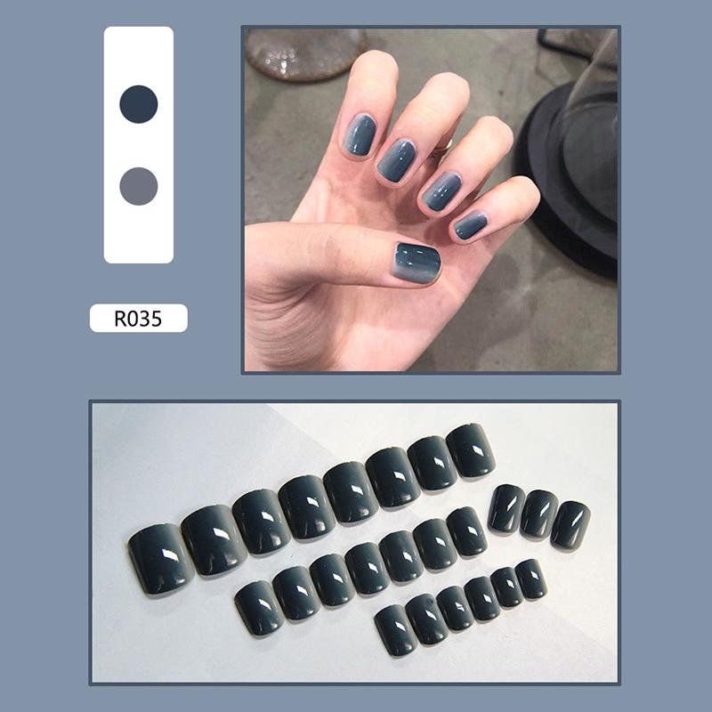 24 Pieces Boxed New Finished Nail Patch Fake Nail Wearable Nail Patch Waterproof