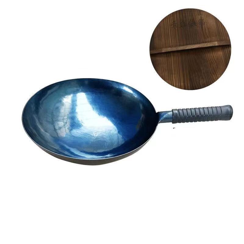 

ZISIZ 30cm Forged Wrought Iron Non-stick Wok