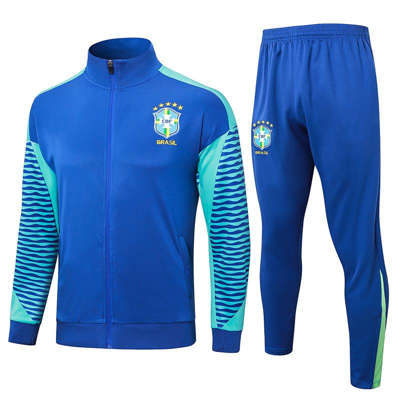 2024 Country Captain Reißverschluss Argentinien Portugal Italien Brasilien Deutschland Aufwärmtrikot Fußballtrikot