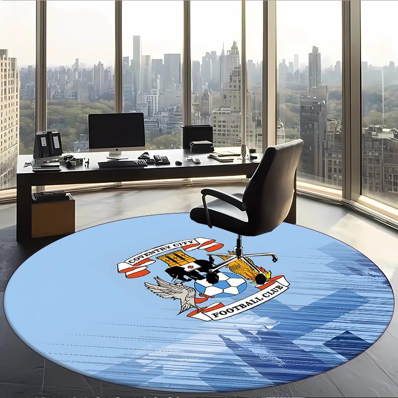 Coventry City Football Club (1) Round Office Rug Decorative Floor Rug for Office Bedroom Living Room and Home Space
