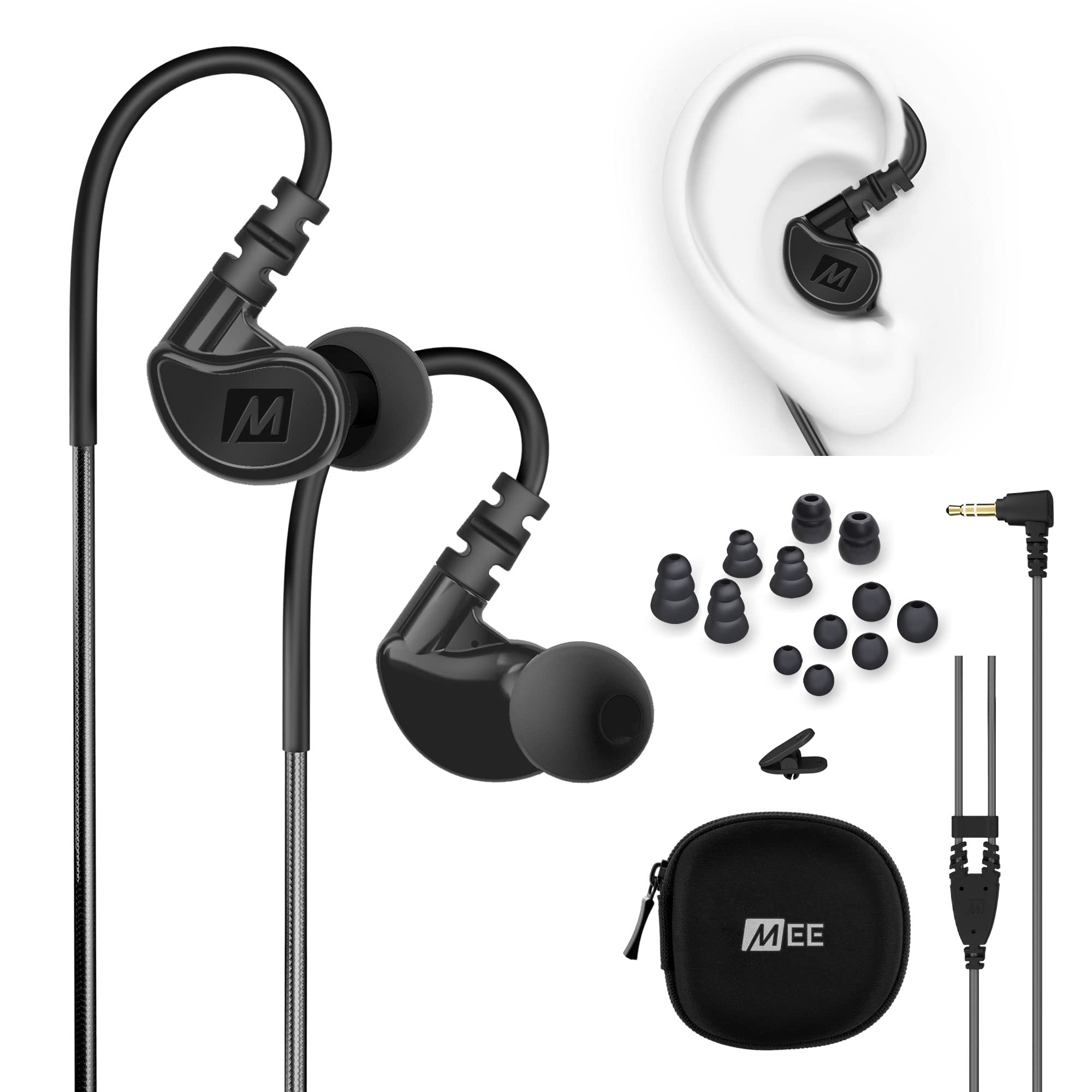 

MEElectronics M6 Спортивные наушники Черные Sport-Fi Внутриканальные наушники-M6-BK-MEE [Продукт] чёрный