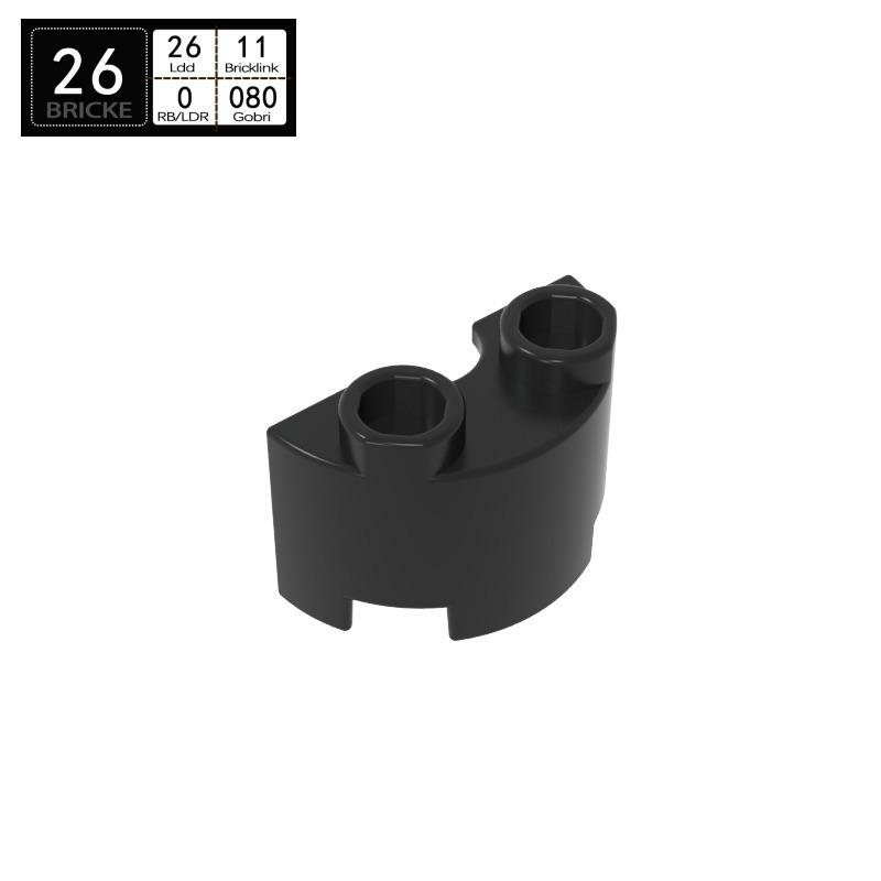 BRICKE 68013 2x2 Curved Wall Panel Compatible with LEGO MOC Accessories 50g (~103 pcs)