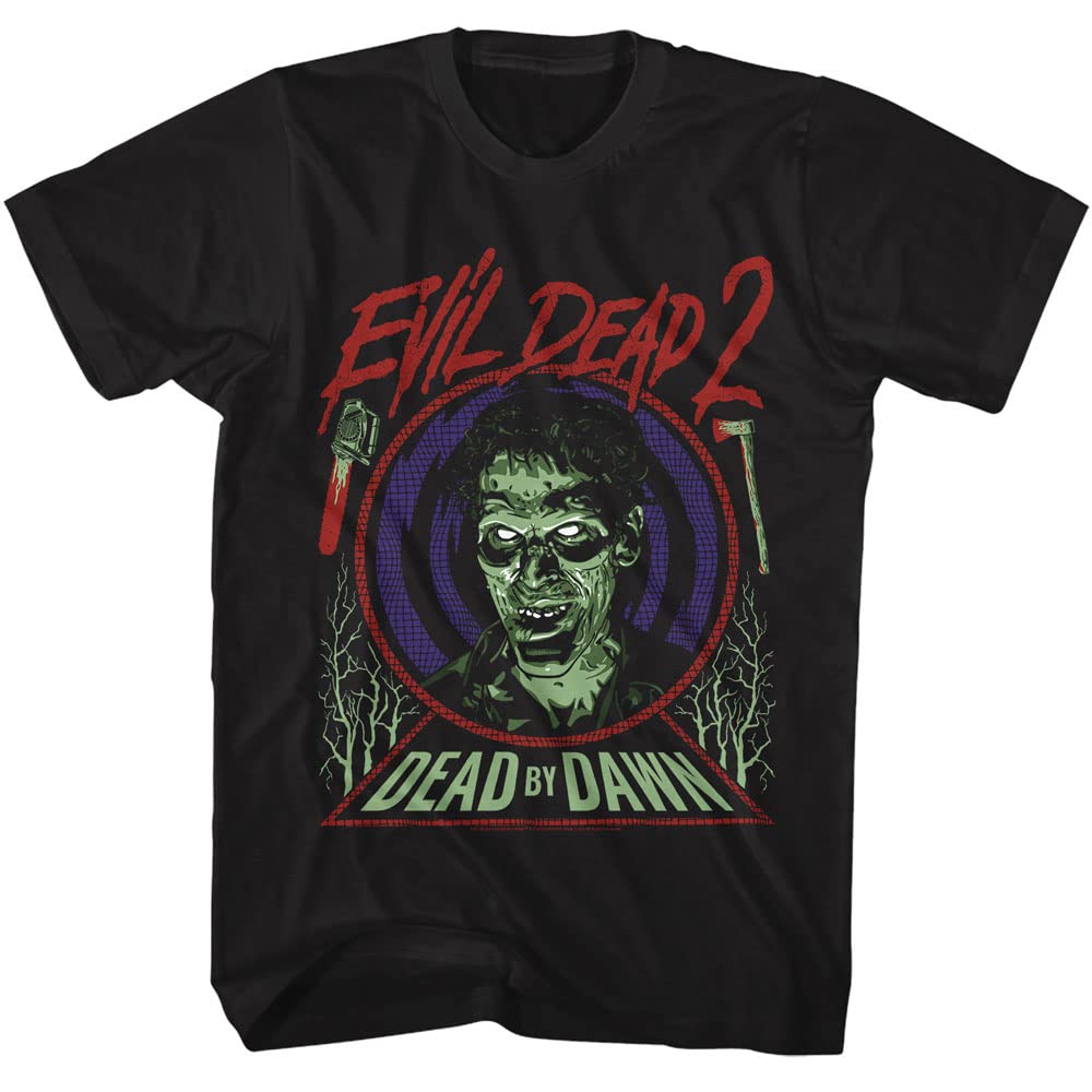 American Classics Evil Dead II Movie TShirt ExMortis Unisexs Short Sleeve T Shirts 80s Horror Film Graphic Tees