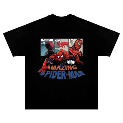 Genuine Authorized Spider-Man Cartoon Anime Spider-Man Men's and Women's Hip Hop Short Sleeve T-Shirt Colting