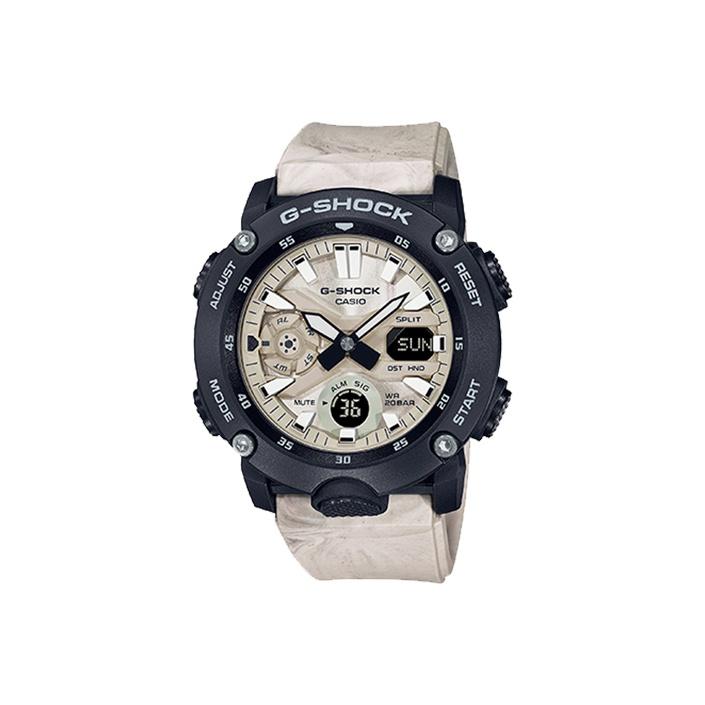 

CASIO Men Liquid Crystal/Analog Dual Display Series White Watch GA-2000WM-1APRD Regular Watch Box