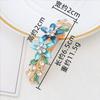 Flower Hairpin Women'S Back Of The Head Zinc Alloy Diamond Paint Hollow Butterfly Spring Clip Autumn And Winter Hairpin Hair Accessories