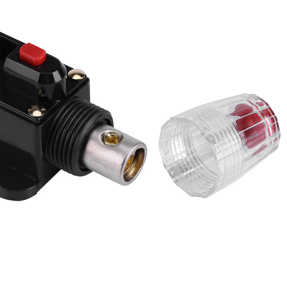 DC12V-24V Car Circuit Breaker Reset Inline Fuse Inverter Audio/Video System Protection (20A)