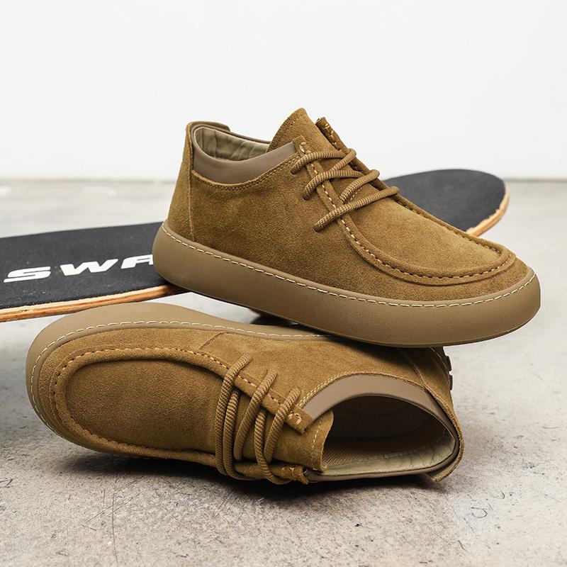 Pánské semišové boty v britském stylu Podzim Zima Nové Plyšové Retro Trend Nízké Boty Pánské Oxfordky Všestranné pro Každodenní Nošení