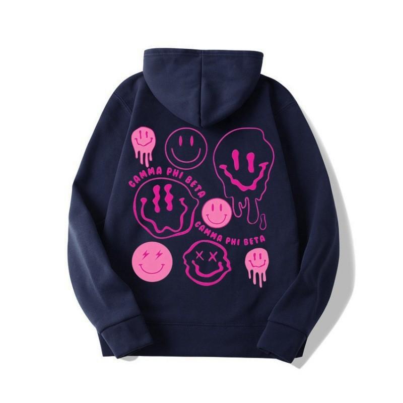 Oversized Womens Hooded Sweatshirt Loose Fit Casual Graphic Letter Print Long Sleeve Top