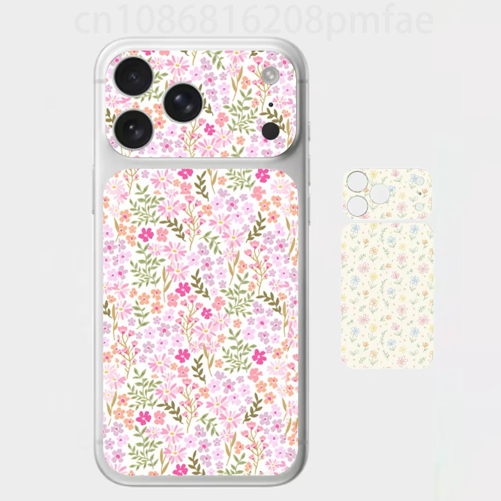 

Маленькие Цветы Премиальная Наклейка на Корпус для iPhone 17 Pro/Max, Защитная Наклейка на Заднюю Панель и Блок Камер (Не чехол) iPhone17pro