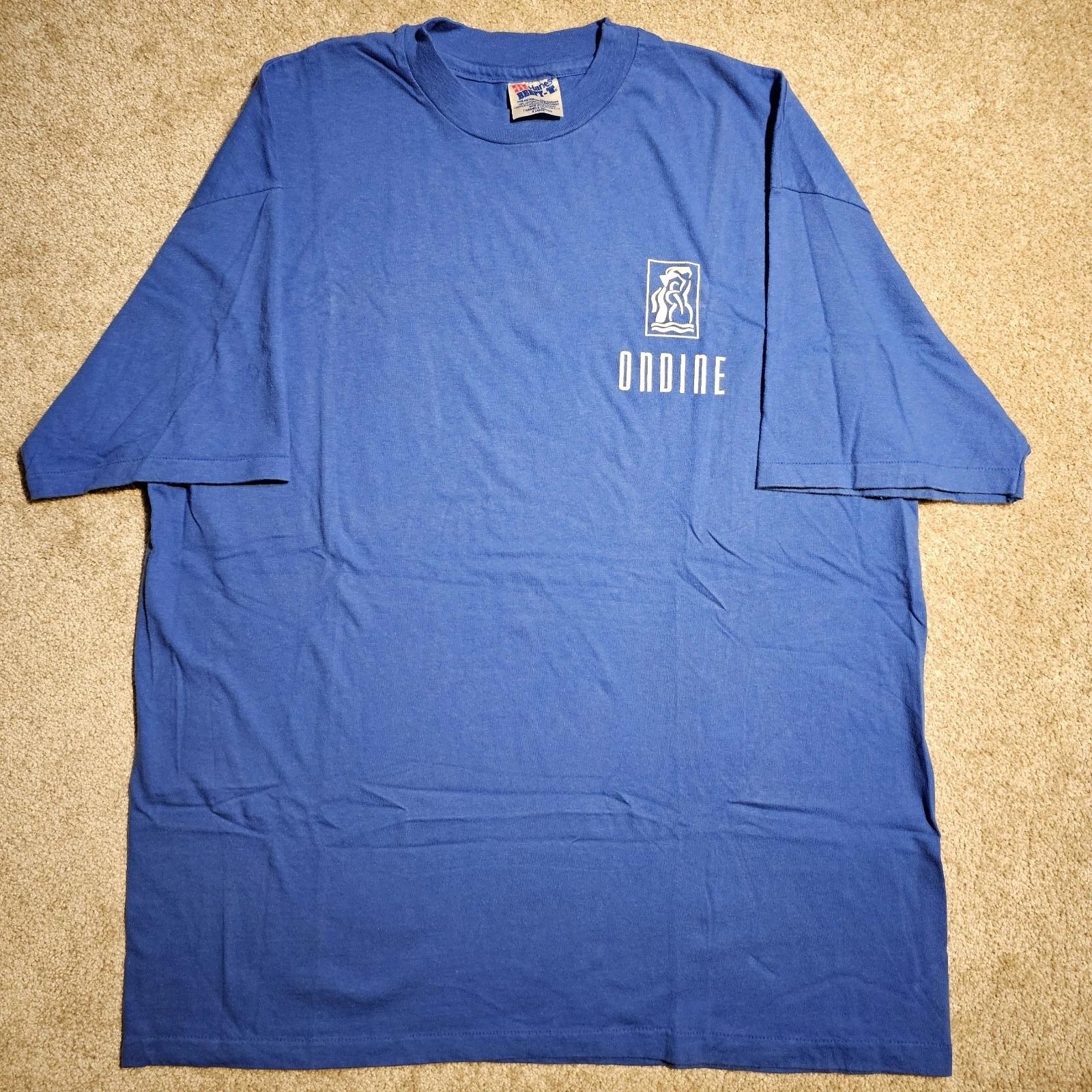 

Vtg 90s ONDINE Classic Record Company Mens XL Beefy T-shirt Indie Single-Stitch 4XL