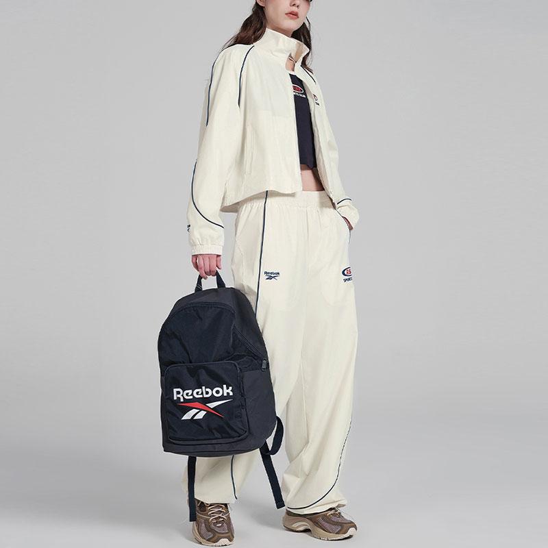 Reebok Color Block Striped Sports Stand Collar Zip Jacket Women Jackets Off-White 24SRC104WGW1