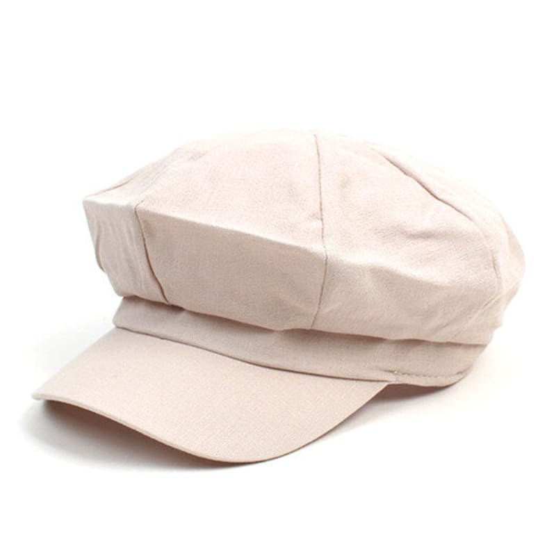Universell kemi Modern Linne Kräm Newsboy-keps