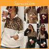 Stylish Leopard Print Coat For Women With Fluffy Hoodie And Warm Pullover Design