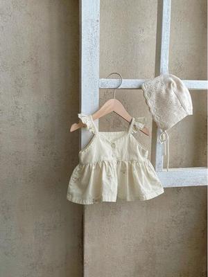 Girls' Embroidered Ruffle Strap Dress & Bloomers - Baby Summer Outfit Set