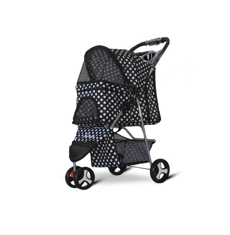 Three-Wheeled Lightweight Pet Stroller for Small and Medium Dogs and Cats, Foldable and Universal Design