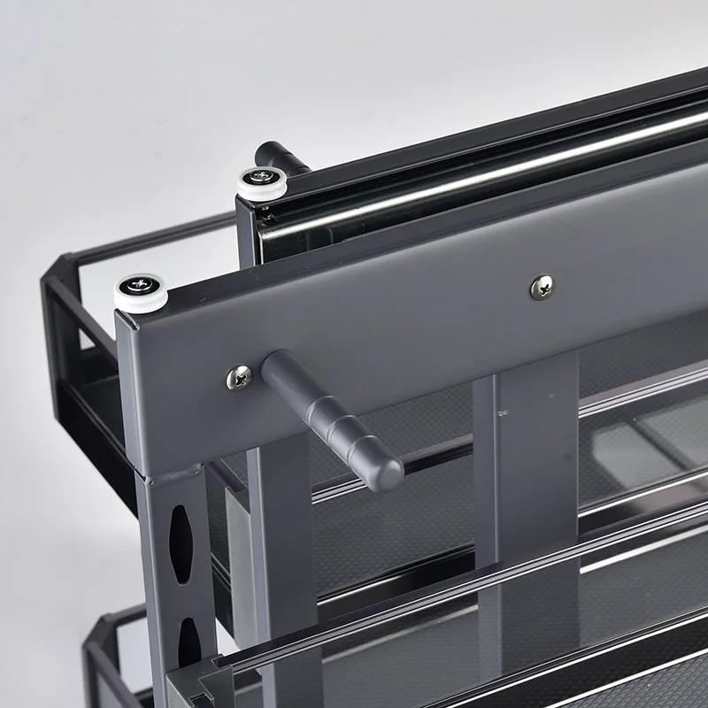 Kitchen Cabinet Corner Pull-out Basket Full Pull-out Aluminum Alloy Open Door Corner