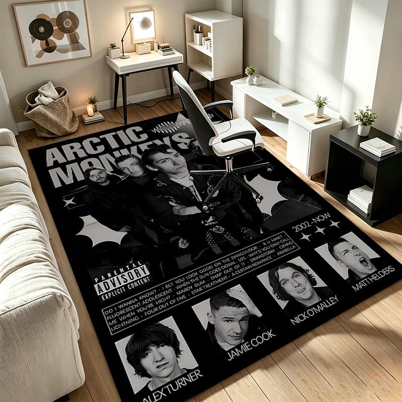 Arctic Monkeys  A Rug Suitable for Office Chair Areas Living Rooms and Computer Desks Perfect for Home Offices and an Ideal Holiday Gift