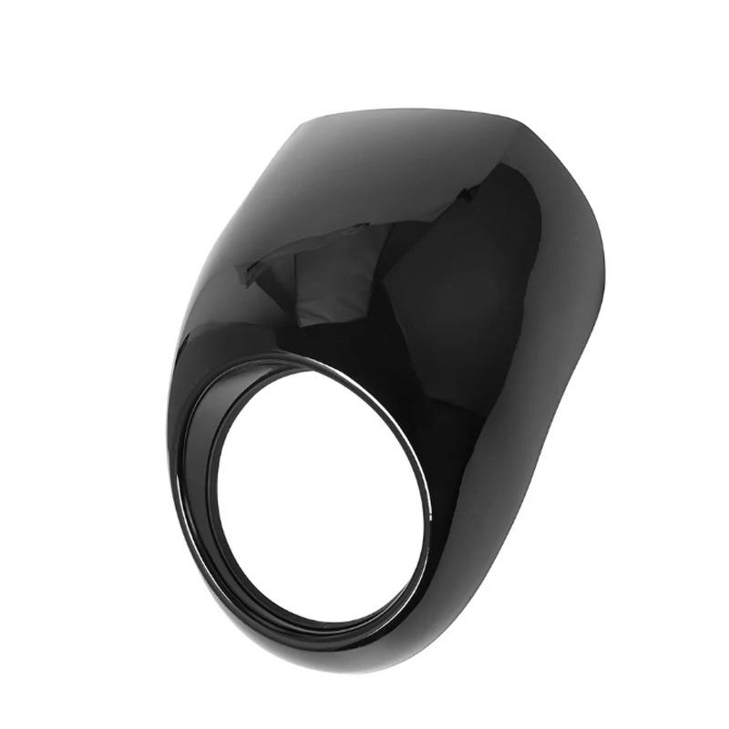 Motorcycle Black Headlight Grill Fairing Cover Abs Plastic Windshield For Harley 883 1200 Front Fork Mount Dyna Sportster