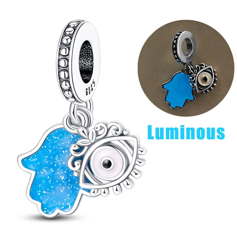 100% Rame Zircone Scintillante Occhio del Diavolo Occhio di Horus Auguri Migliori Portafortuna Perline Adatte a Braccialetti da 3 mm Gioielli Fai da Te