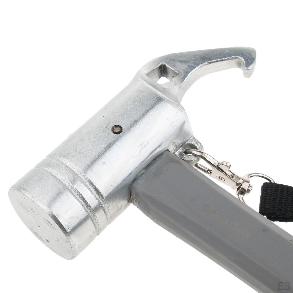 Awning Camping Tent Mallet Hammer Peg Stake Remover With Handing Lanyard