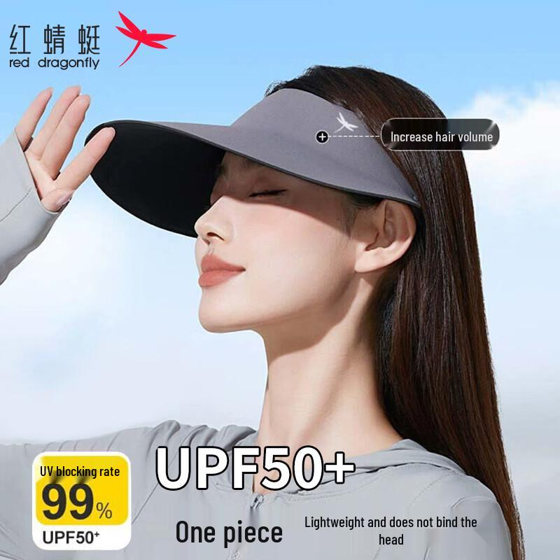 Red Dragonfly Women s Summer UV Protection Visor Hat Adjustable (56-60CM)
