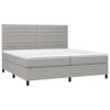 VidaXL Sommier à Lattes de Lit avec Matelas et LED, Lit Rembourré avec Tête de Lit, Lit Double, Lit Adulte de Chambre, 3134981