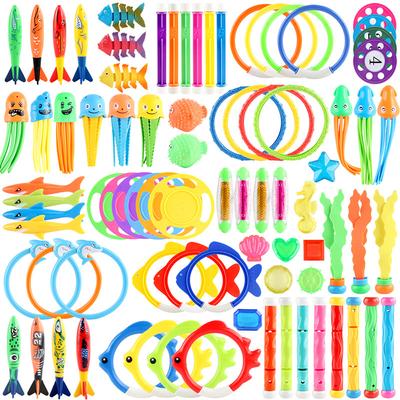 Splash Diving Toys Children'S Swimming Pool Treasure Hunting Diamond Diving Torpedo Water Ring Set Toys