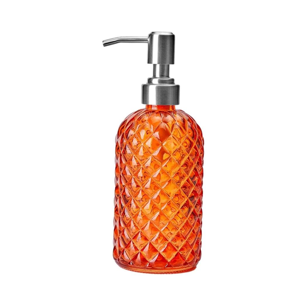 Glass Soap Dispenser Lotion Dispensers Delicate Body Wash Dispenser with Rustproof Stainless Steel Pump for Kitchen Bathroom