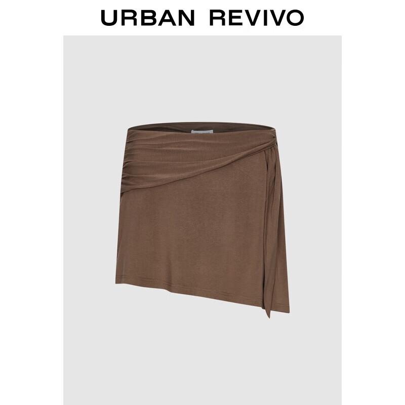 Женская асимметричная мини-юбка в складку UR 2025 XS