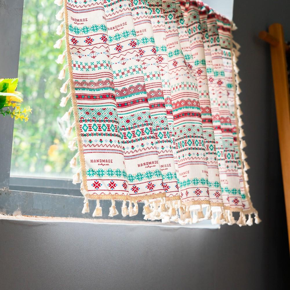 

Японский стиль, Полузанавеска для дома, Короткая занавеска, Богемный декор, Гостиная, Юго-Восточная Азия, Маленькая занавеска, Дверная занавеска Height 30 * Width 65cm