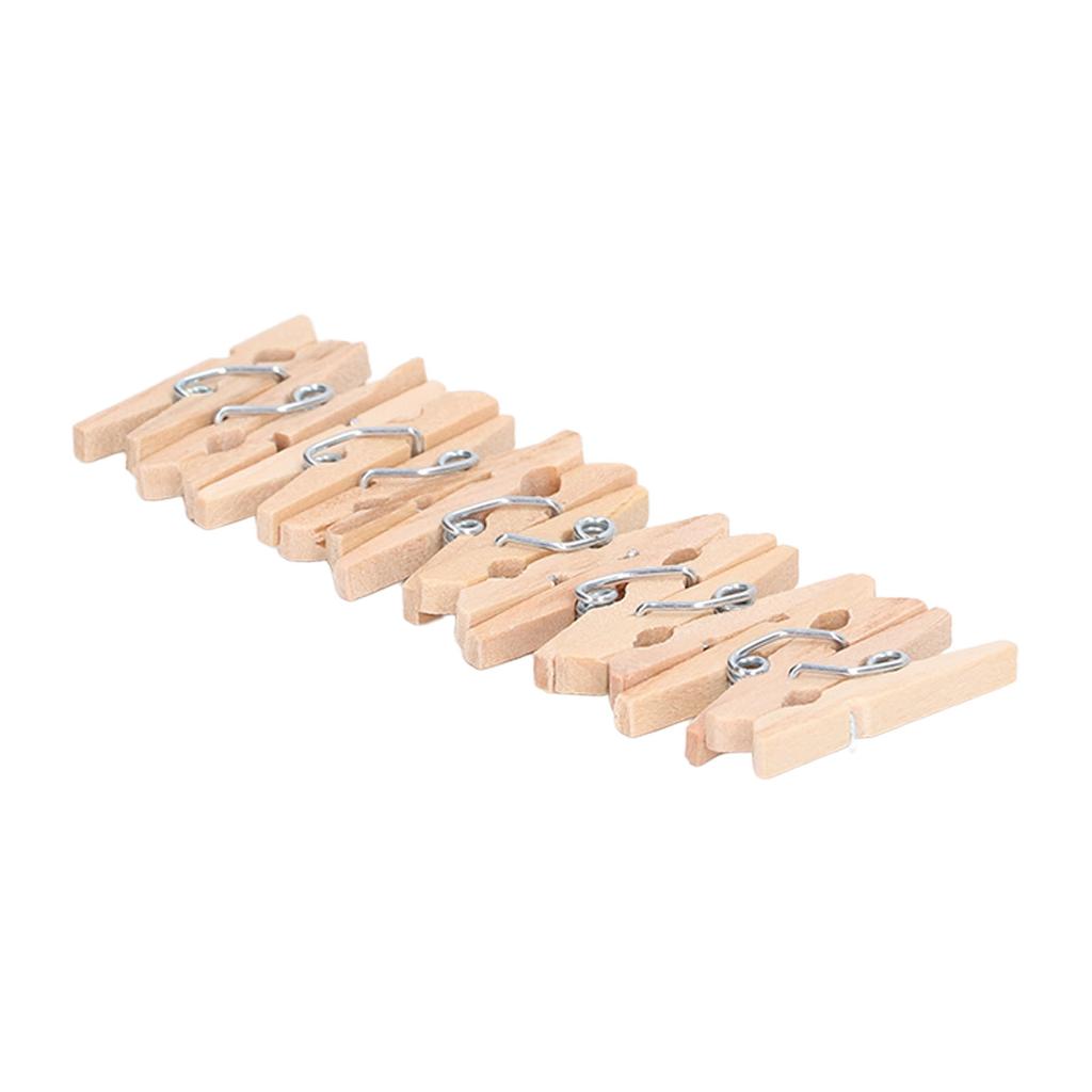 100Pcs Wooden Clothes Pins Mini Exquisite Workmanship Clothespins for Hanging Clothes Making Crafts Gifts Home