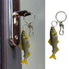 Acrylic Fish Keychain Accessory for Bag Use and Daily Carry, Metal Hook Detail, Fishing Theme Style for Display Placement