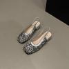 French temperament fairy high heel evening shoes spring and autumn new Korean version gentle silver thick heel bag head sandals female summer
