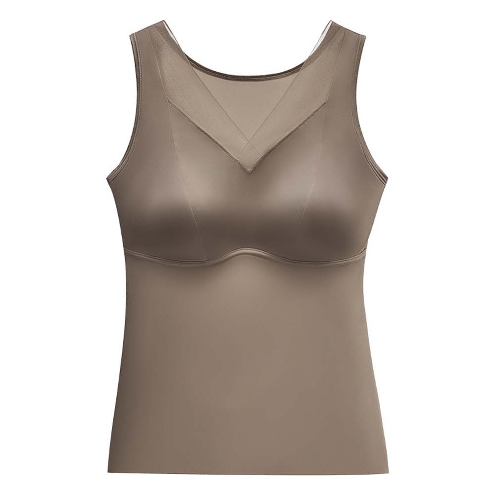 Non Trace Satin Corset Deep V-neck Crop Tops Elegant Suspender Vest  Daily