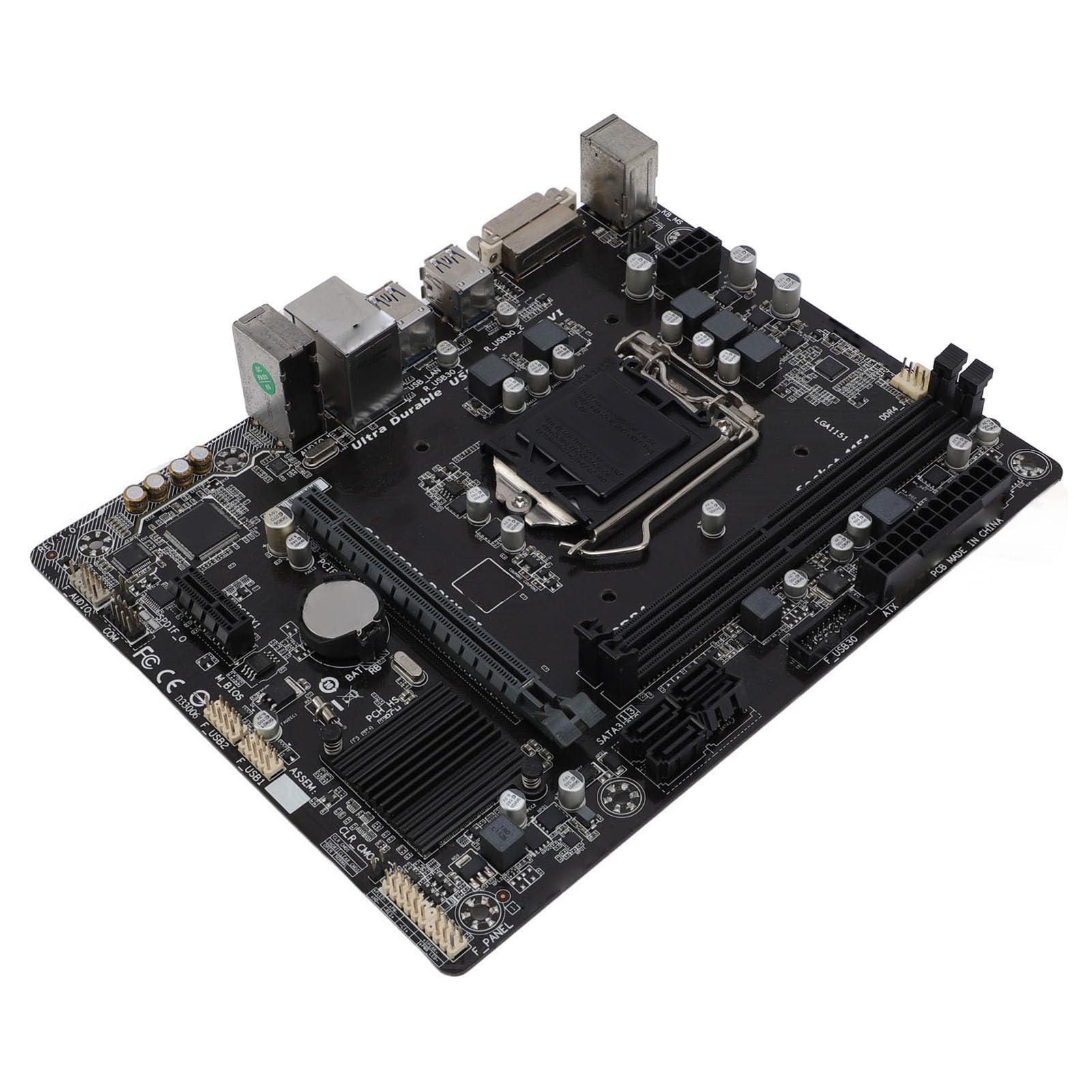 

Настільна материнська плата LGA 1151 з підтримкою процесорів Core i7 i5, Realtek, DDR4, DVI, 5-фазним живленням, формату M-ATX, слотом, I3, Ethernet, пам яттю, виходом, режимом, PCI-E 3.0