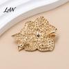 Decorative Flower Pin Faux Pearl Rhinestone Brooch, Women Girls Retro Floral Lapel Non-fading Pin, Badge for Clothes Bag Hat Scarf Suits Secure Clasp