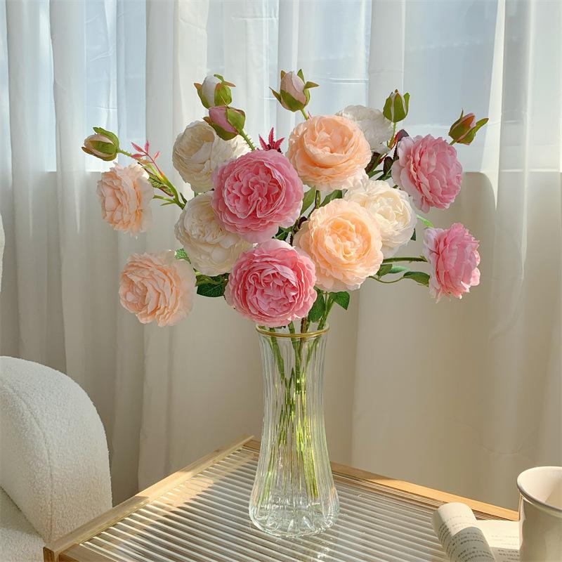 Rose Artificial Flower Wedding Home Decoration Silk Flower Pography Prop Silk Flower Rose