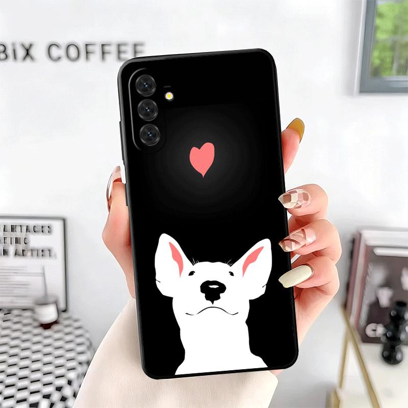 Bull Terrier Dog Cute Puppies Soft Phone Case for Samsung A17 A37 A57 A16 A26 A36 A56 A15 A25 A35 A55 A14 A24 A34 A54 A13 A23 A3