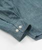 FRIZMWORKS Kuroki Chambray Half Zip Shirt _ Washed Blue
