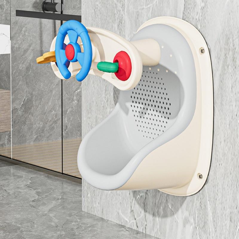 Leicht zu entfernender Badewannenstuhl Babysitz für die Badewanne Babybadesitz zum Sitzen beim Baden Bietet Rückenlehne für Babys