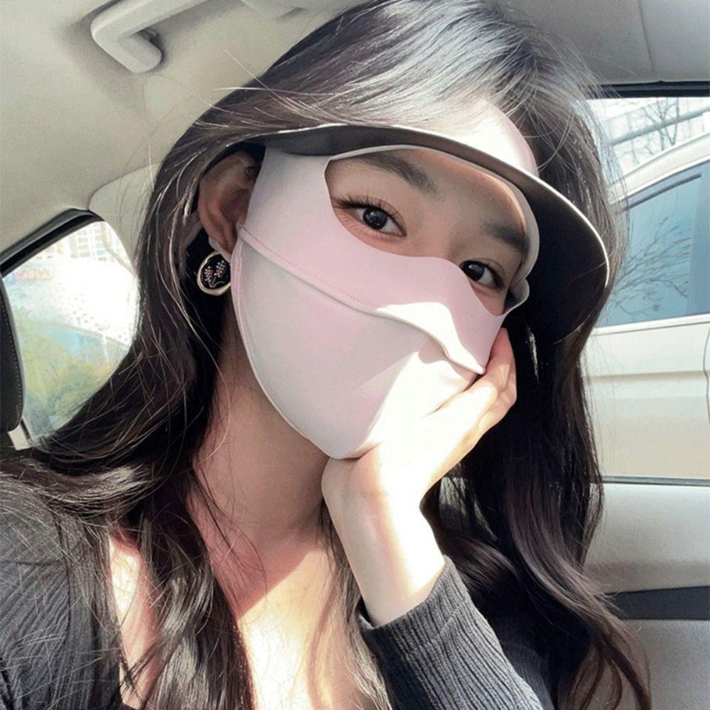 Summer Face Cover Sunscreen Face Scarf Face Gini Mask Thin Ice Silk Mask Fishing