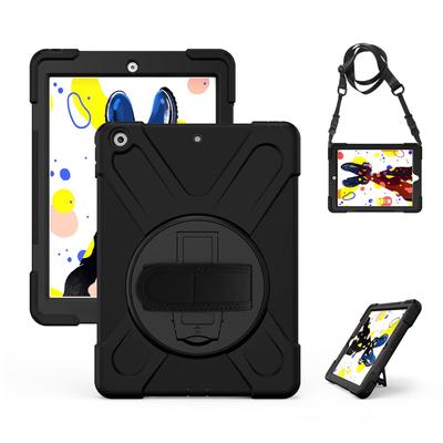 Rotating Silicone Protective Case for iPad 9th/8th Gen, 10.2 Inch Tablet - Anti-Fall Bracket