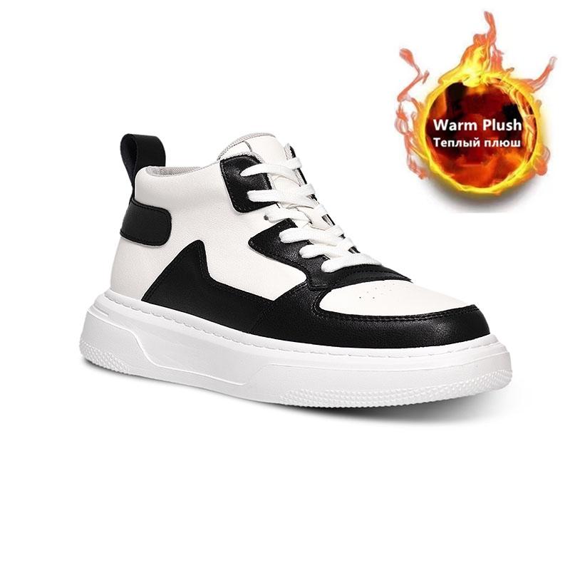 Autumn/Winter Plush Lift Sports Sneakers Men Elevator Height Increase Insole 6cm Man Leisure Plus Size 35-47