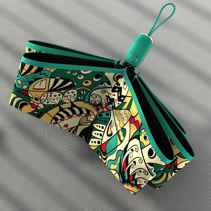OLYCAT Automatic Compact Umbrella for Women - UV Protection, Rain or Shine Dual-Use, Portable Sunshade
