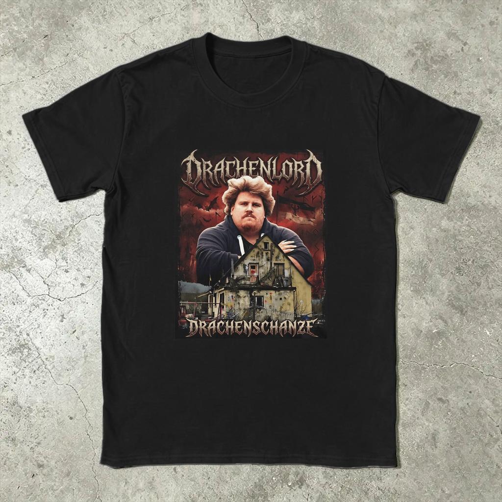 Drachenlord Dragon Lord Poster Rainer Winkler Tshirts For Unisex Vintage Cotton Tee Shirt Round Collar Big Size Clothes